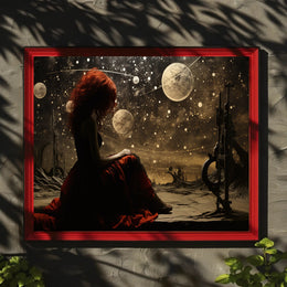 Fantastical Cosmic Landscape with Celestial Artistry Fantasy Poster