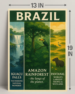 Wonders of Brazil Poster PosterGoat