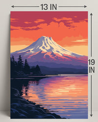 Tranquil Mountain Sunset Poster PosterGoat