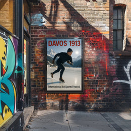 Davos 1913 Ice Sports Festival Poster PosterGoat