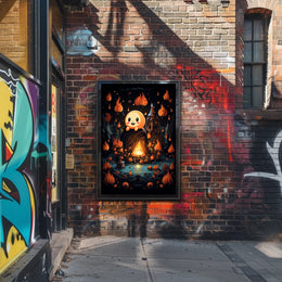 Enchanted Autumn Campfire Poster