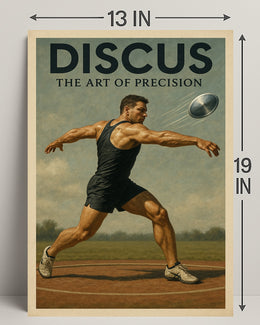 Discus Art Print of Precision Sports Design PosterGoat