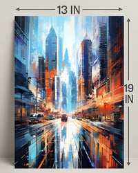 Urban Vibes A Futuristic Cityscape Poster