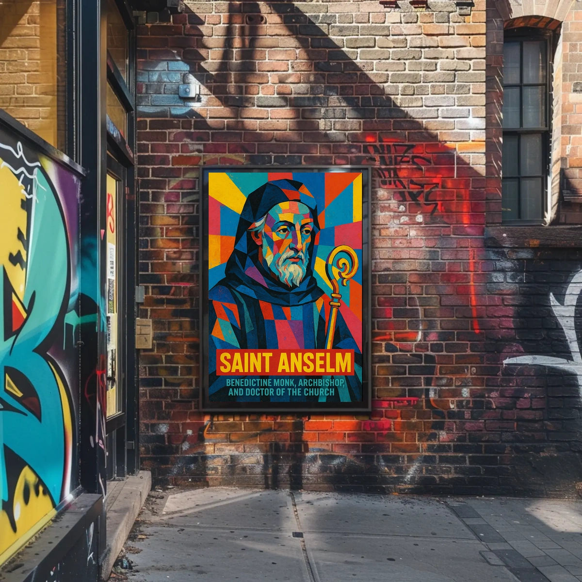 Saint Anselm Benedictine Monk And Poster