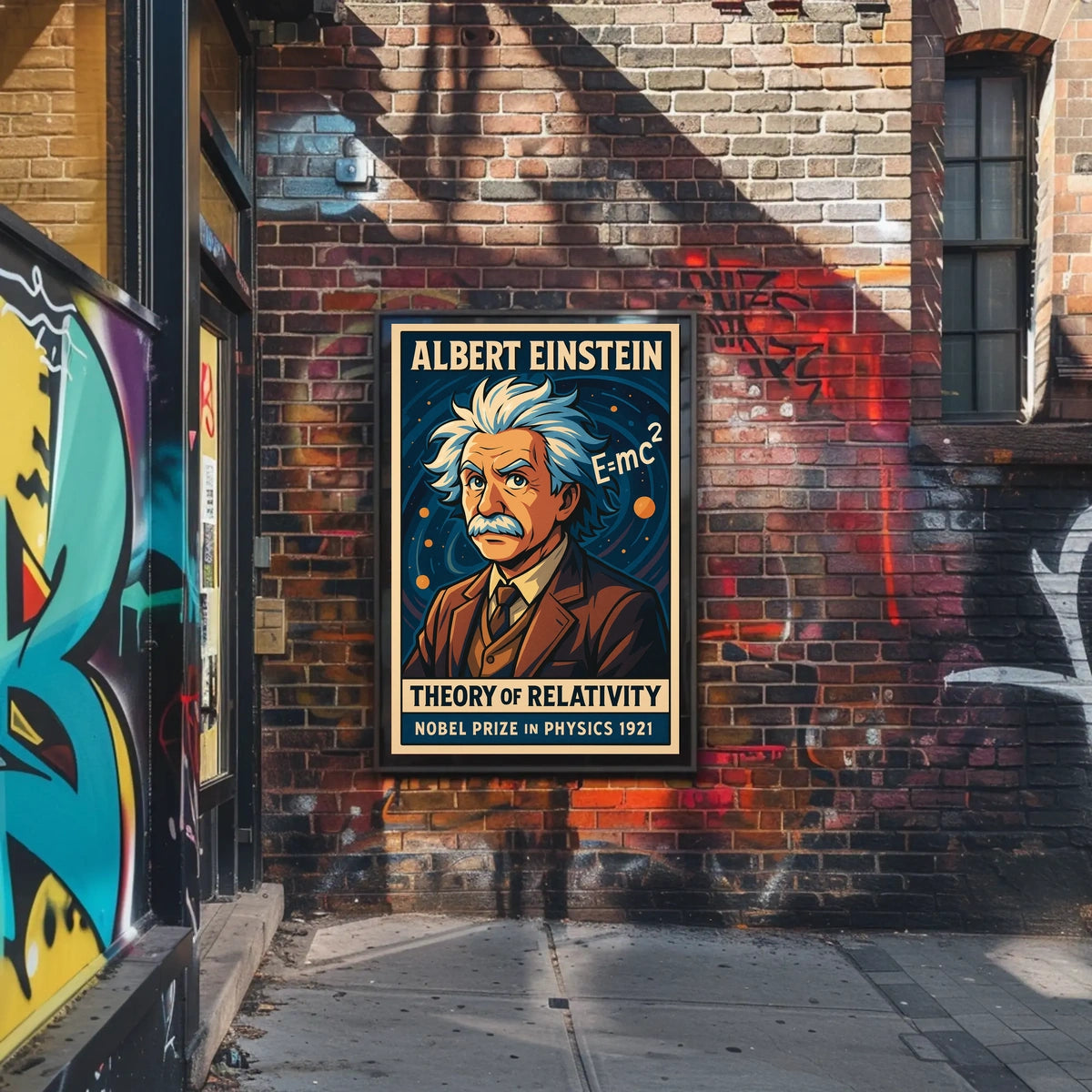 Albert Einstein Relativity Scenic Curious Poster