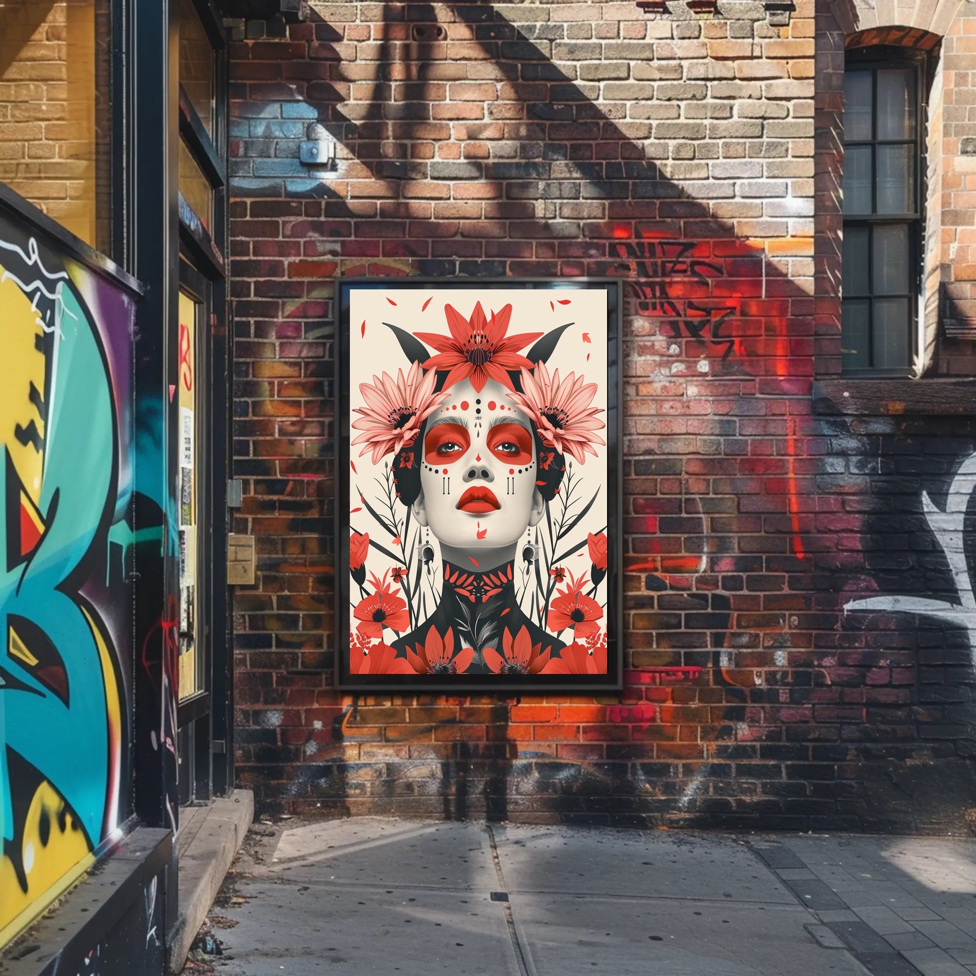 Mystical Floral Portrait Art Poster for Empowerment PosterGoat