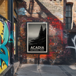 Acadia Coastal Vintage Travel Decor Lovers Poster