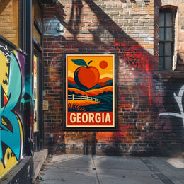 Georgia The Peach State Poster