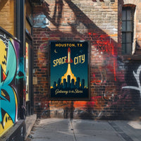 Houston Space Shuttle Launch Poster Space or Astronomy Poster