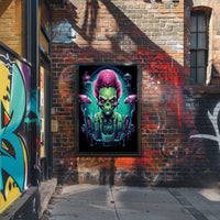 Alien Commander Sci-Fi Illustration Poster