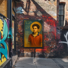 St. Carlo Acutis Embracing the Digital Age with Faith Poster