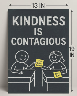 Kindness is Contagious Poster PosterGoat