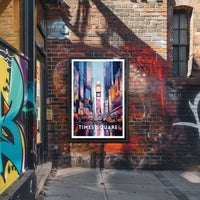 Times Square Nightlife Cityscape Poster Modern Wall Art