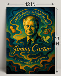 Jimmy Carter 39th President Wall Art Print PosterGoat