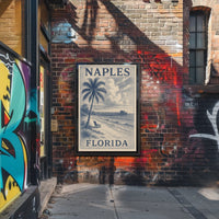 Naples Florida Poster Wall Art 18x24 Gulf Coast Beach Town