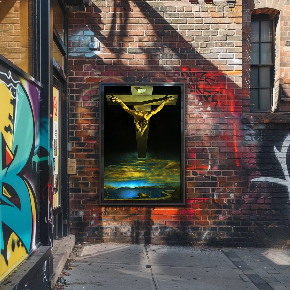 Surreal Vision of the Crucifixion Poster
