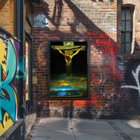 Surreal Vision of the Crucifixion Poster