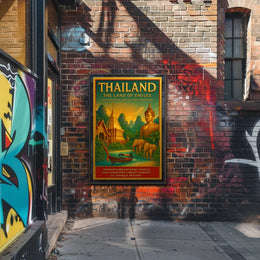 Thailand Travel Landscape Temples Markets Poster