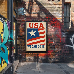 Patriotic Encouragement Poster PosterGoat