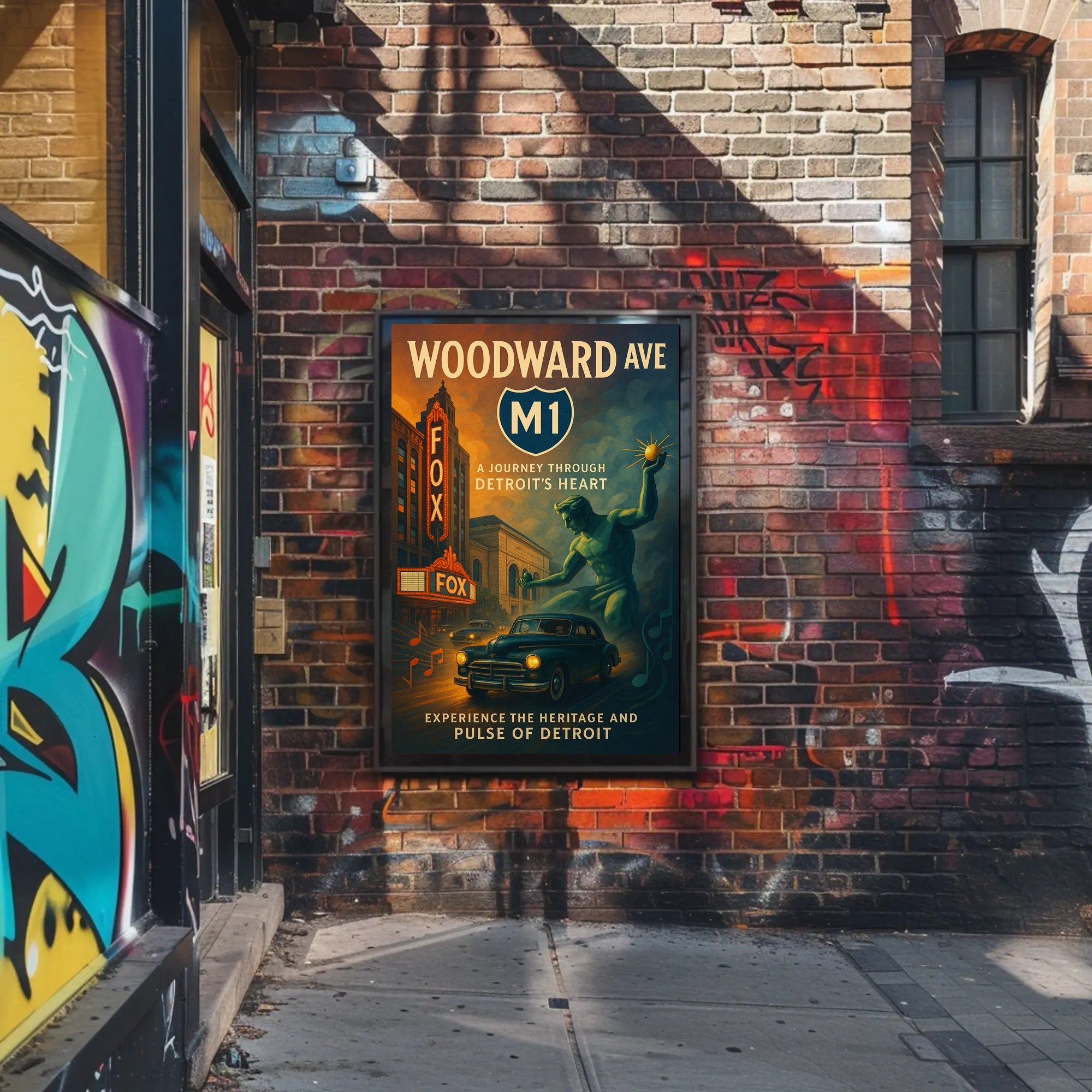 Woodward Avenue A Journey Through Detroits Heart Poster PosterGoat