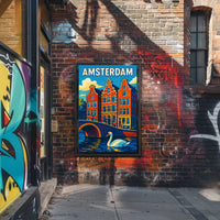 Amsterdam A Vibrant Cityscape Poster