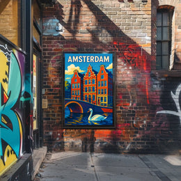Amsterdam A Vibrant Cityscape Poster