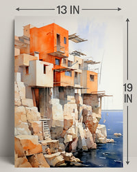 Cliffside Architecture Poster