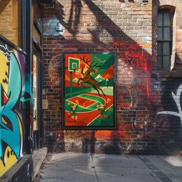 Reindeer Hoops Poster