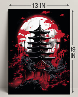 Moonlit Pagoda Poster