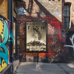 Fish Abundance NYC Vintage Public Health Poster PosterGoat