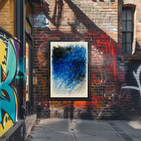 Abstract Blue Swirl Abstract Poster