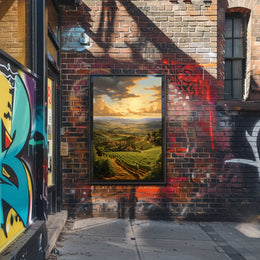 Golden Countryside Vista Poster