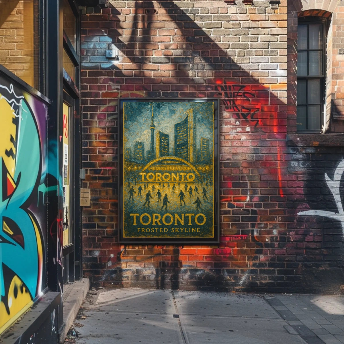 Toronto Frosted Skyline Poster