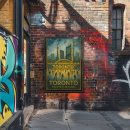 Toronto Frosted Skyline Poster