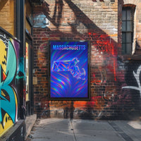Massachusetts A Vibrant Tribute Poster