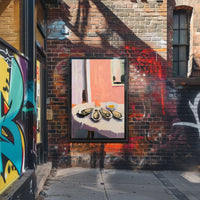 Oysters Still Life Poster Modern Coastal Wall Art