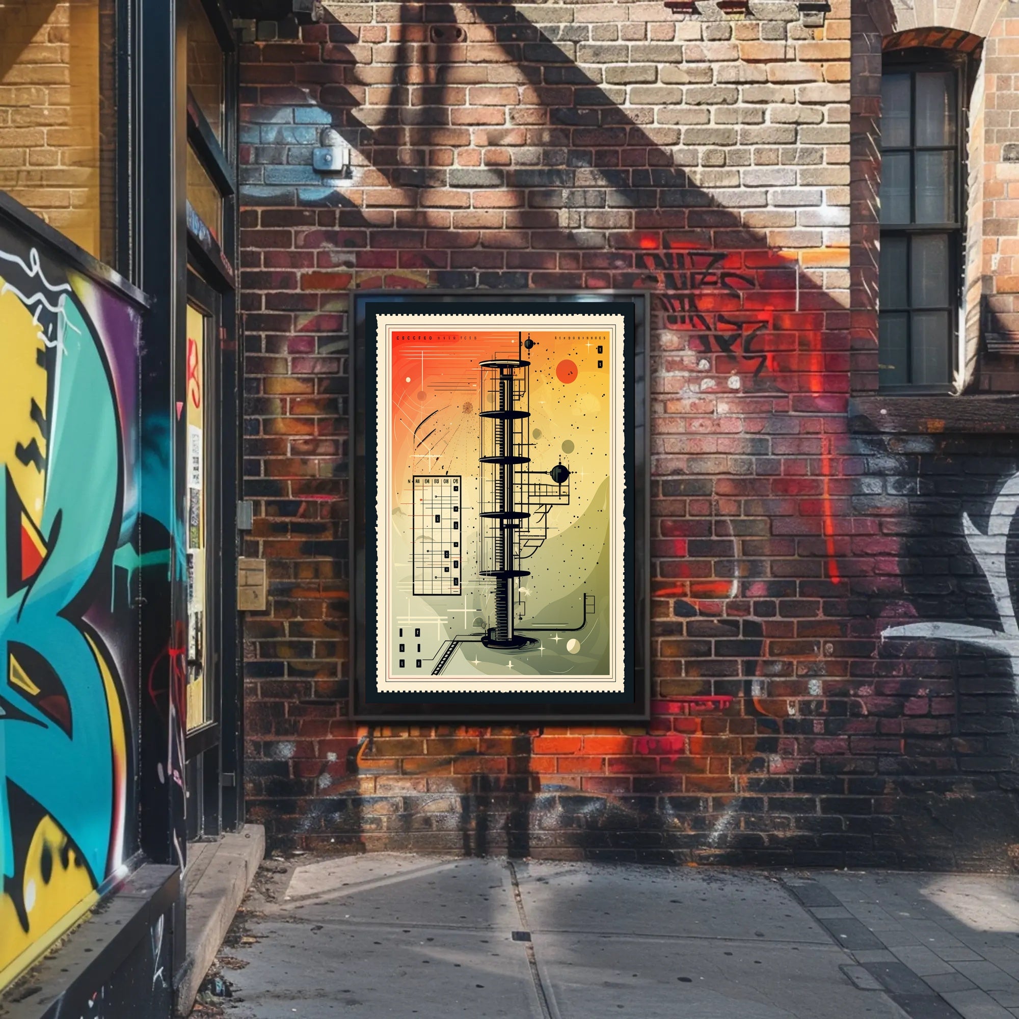 Futuristic Tower Design Poster