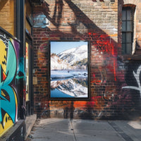 Serene Winter Mountain Reflection National Park Poster