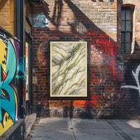 Elegant Marbled Kintsugi Design: Abstract or Artistic Poster