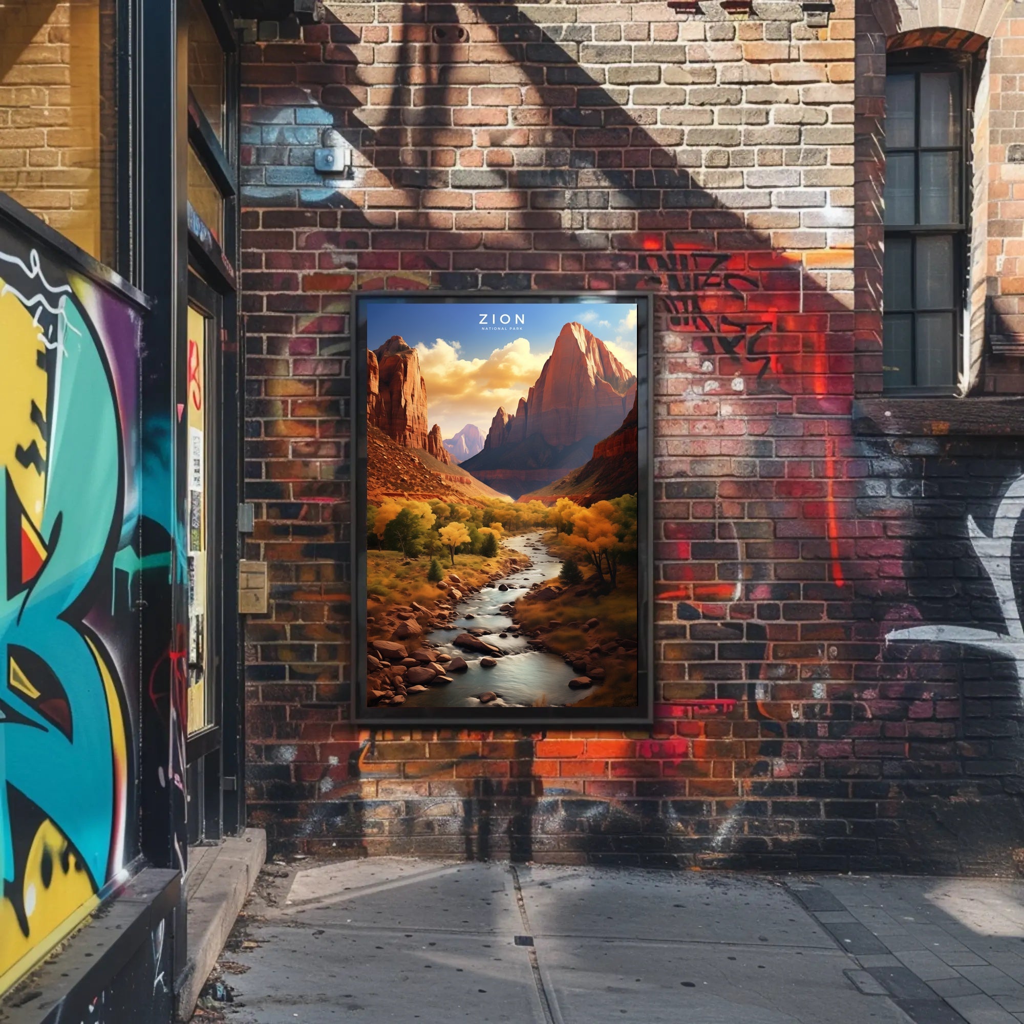 Zion National Park Scenic Travel Poster Print