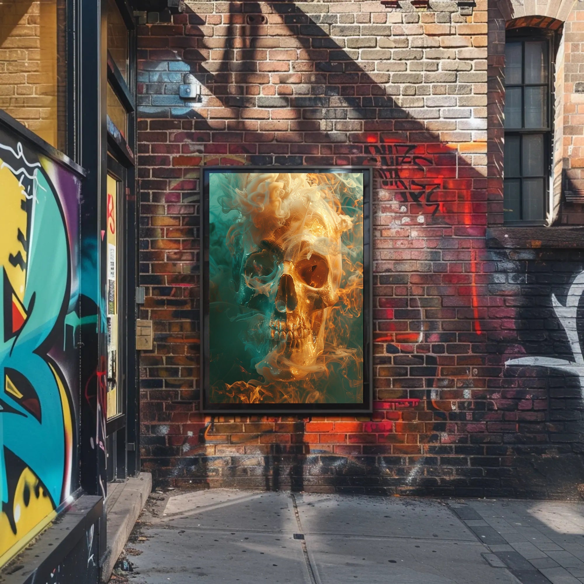 Ethereal Skull in Smoke Poster PosterGoat