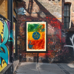 Ethiopian Flag Art Poster