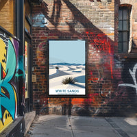 White Sands National Park Illustration Poster