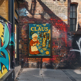 Mrs. Claus And Her Reindeer Poster