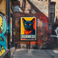 Vibrant Burmese Cat Poster