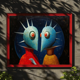 Surreal Alien Sci-Fi Art Poster - Futuristic Sci-Fi Poster