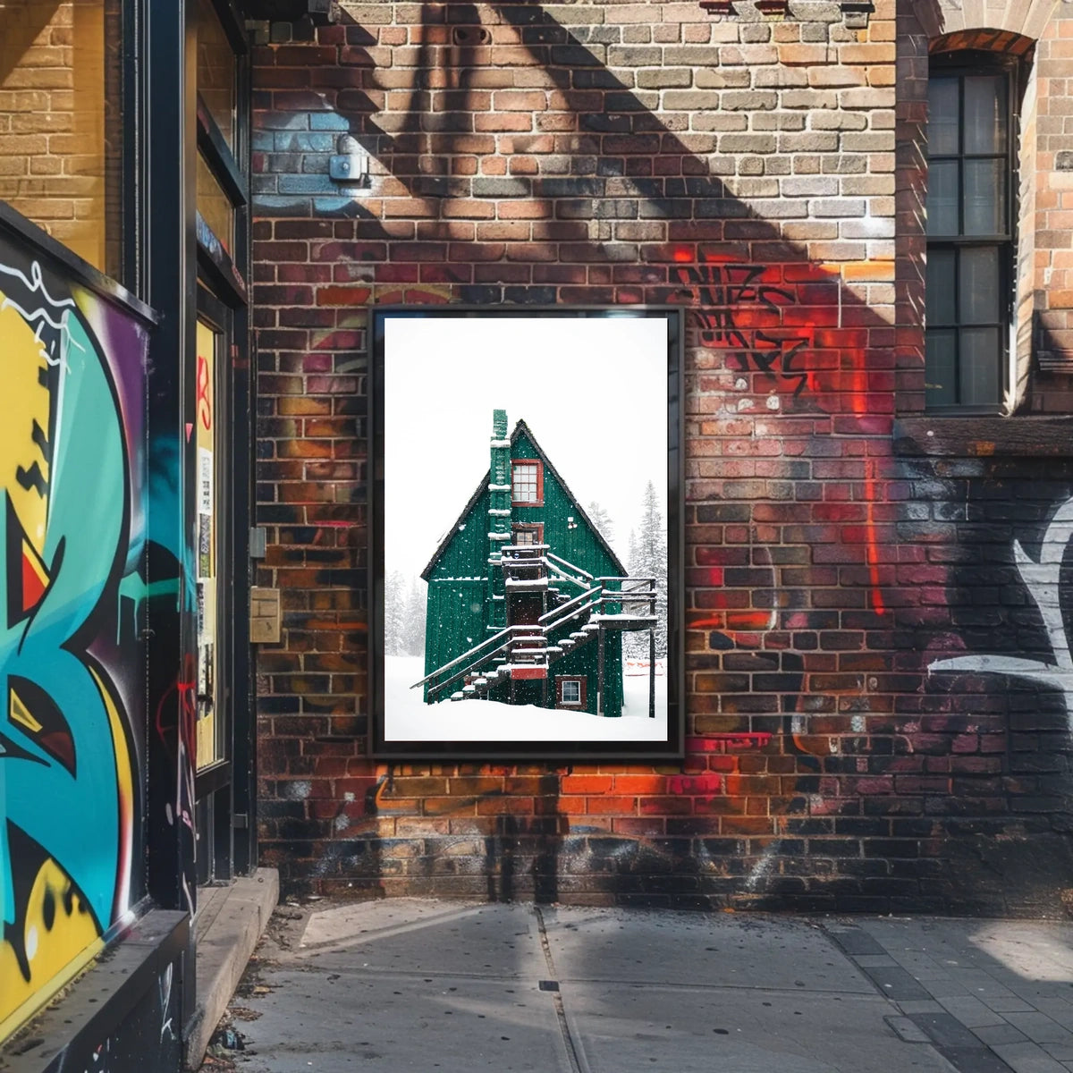 Winter Wonderland Cabin in National Park Poster