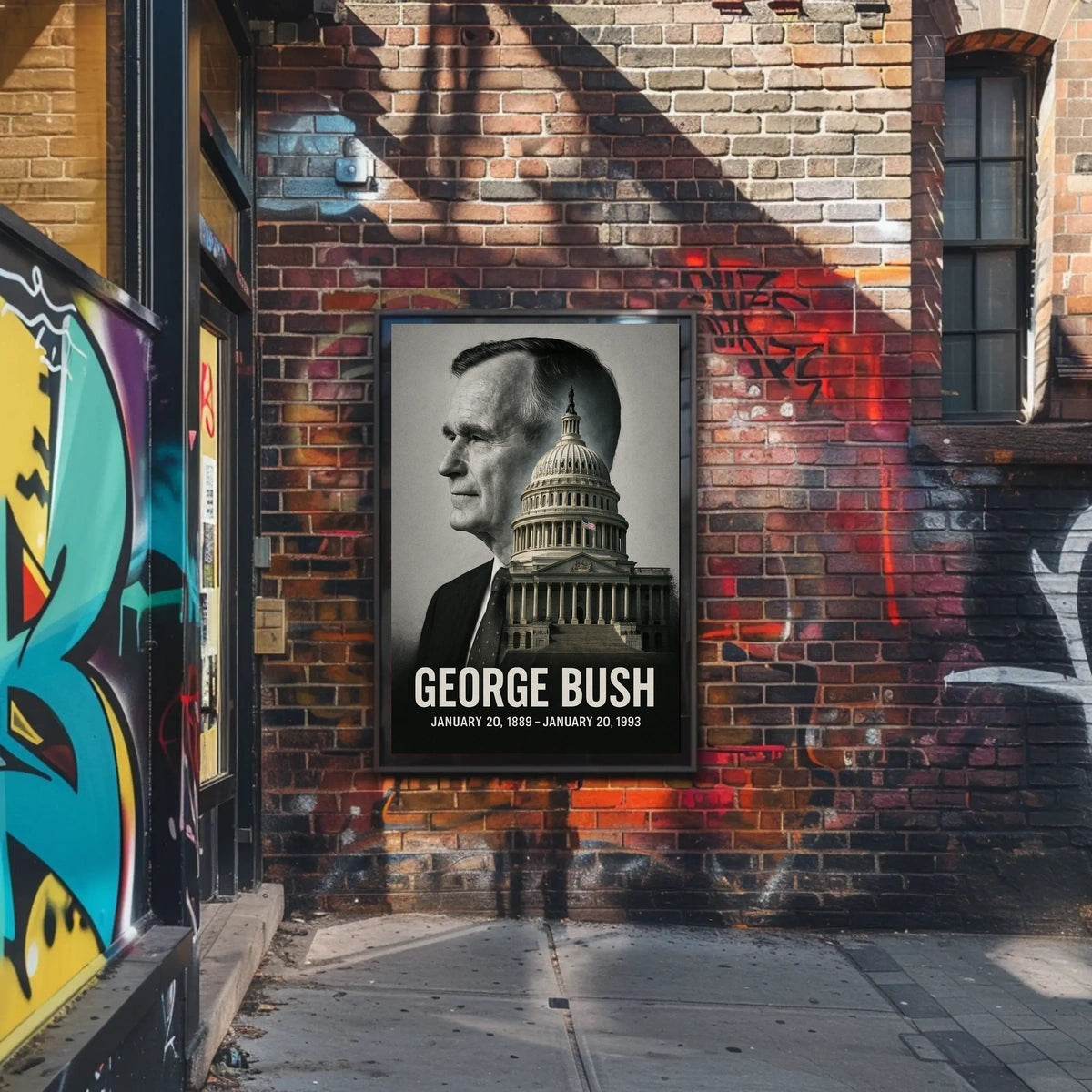 George H. W. Bush 41st President of the United States Reflections Poster