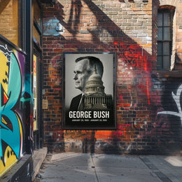 George H. W. Bush 41st President of the United States Reflections Poster