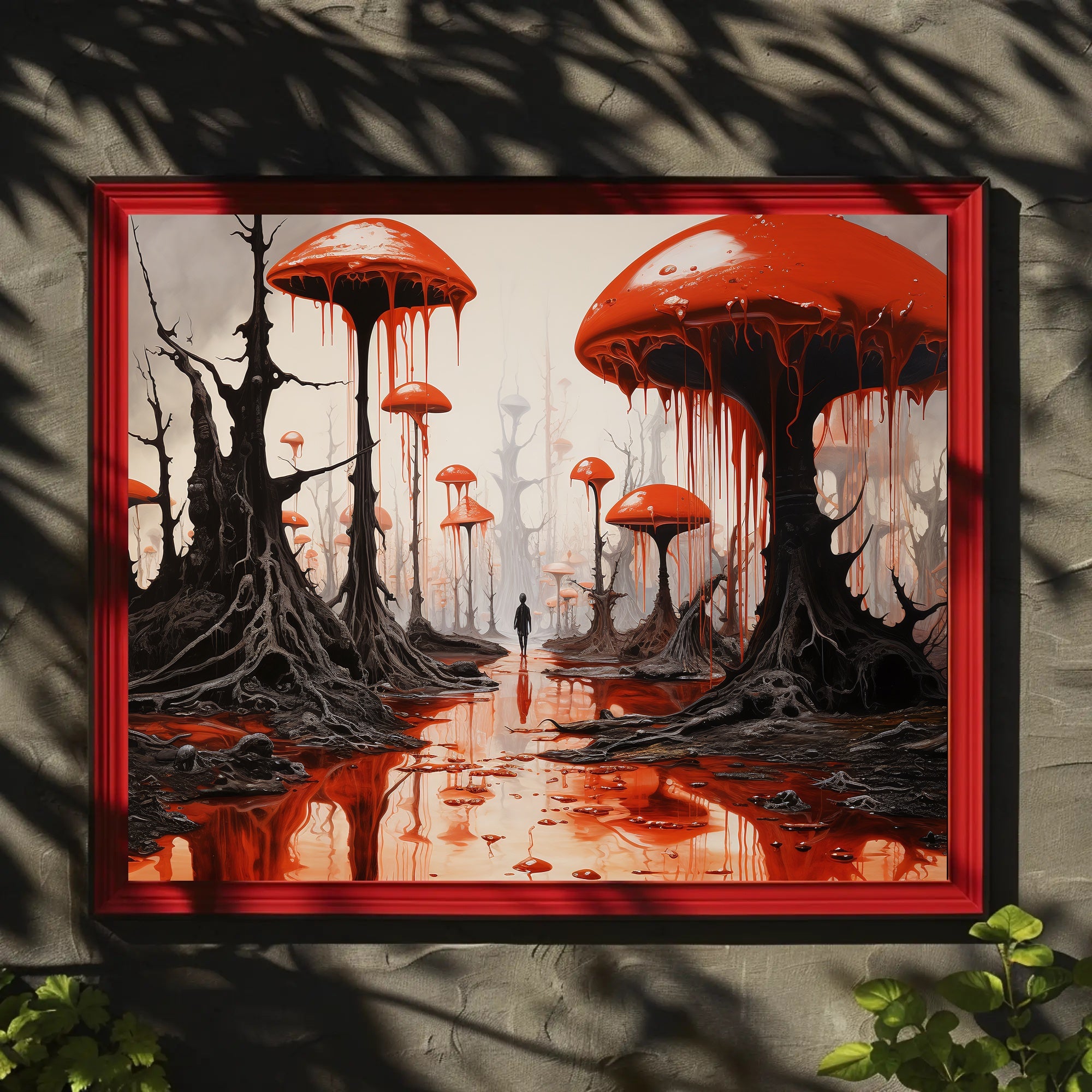 Surreal Mushroom World in Fantasy or Mythology Poster